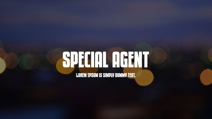 Special Agent Font Family