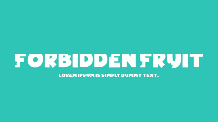 Forbidden Fruit Font