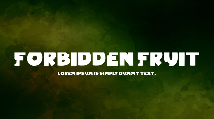 Forbidden Fruit Font