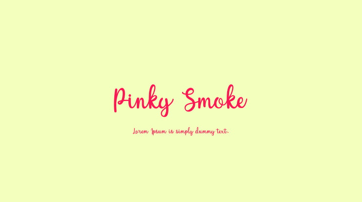 Pinky Smoke Font