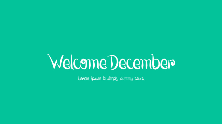 WelcomeDecember Font