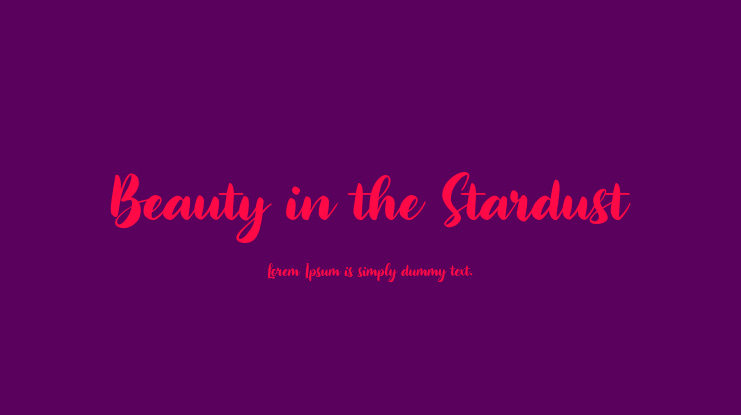 Beauty in the Stardust Font