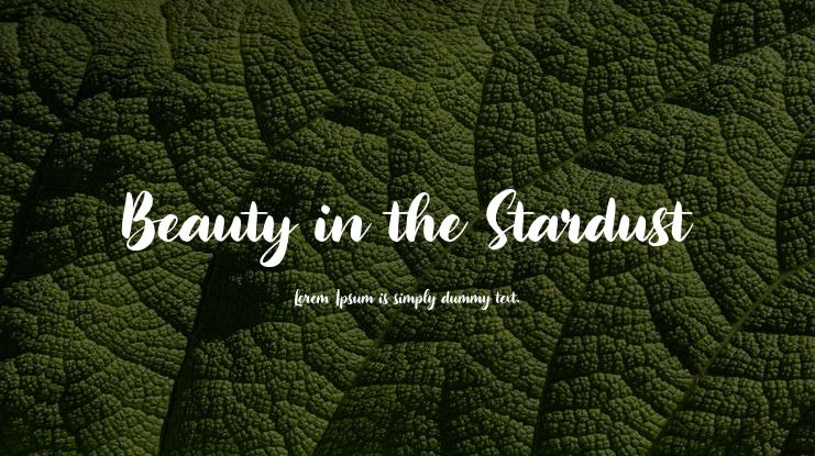 Beauty in the Stardust Font