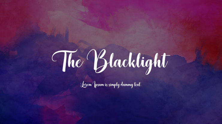 The Blacklight Font
