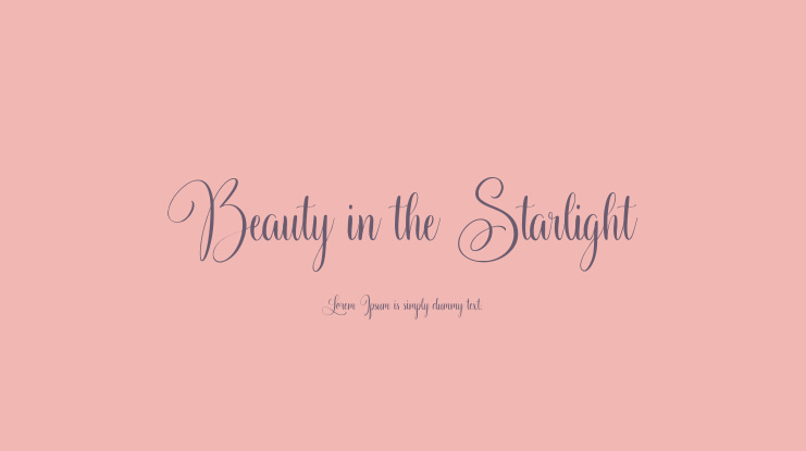 Beauty in the Starlight Font