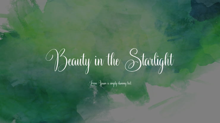 Beauty in the Starlight Font
