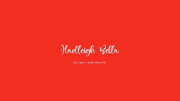 Hadleigh Bella Font