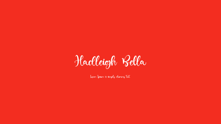 Hadleigh Bella Font