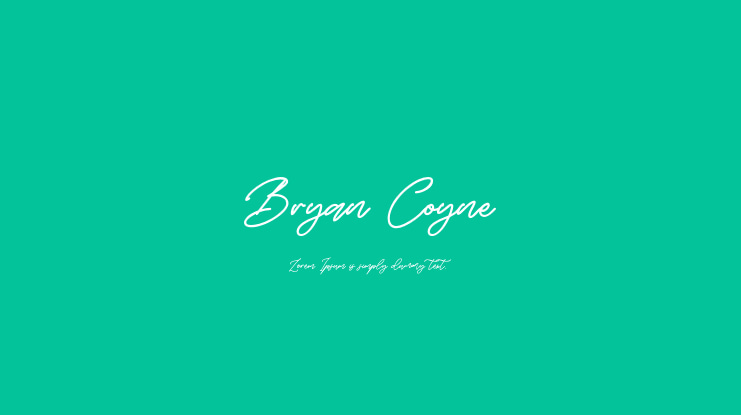 Bryan Coyne Font