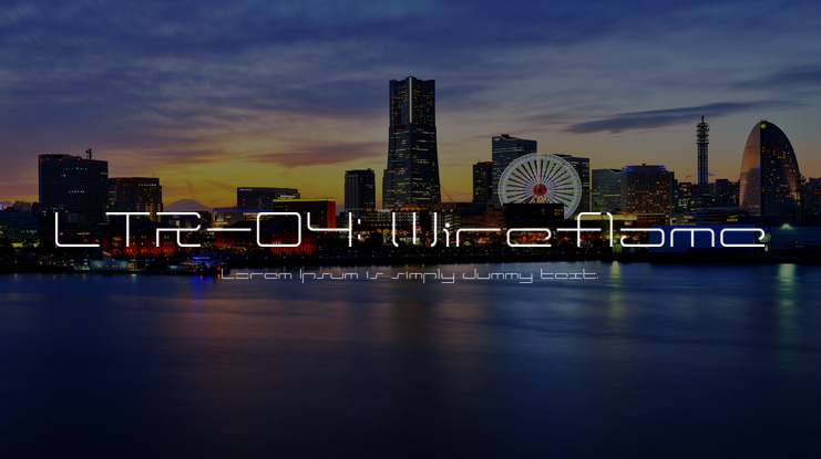 LTR-04: Wireflame Font