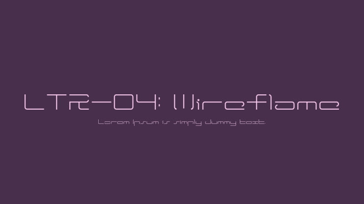 LTR-04: Wireflame Font