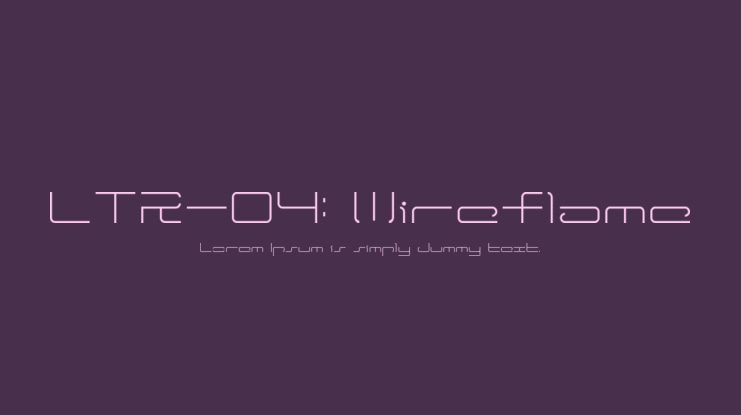 LTR-04: Wireflame Font