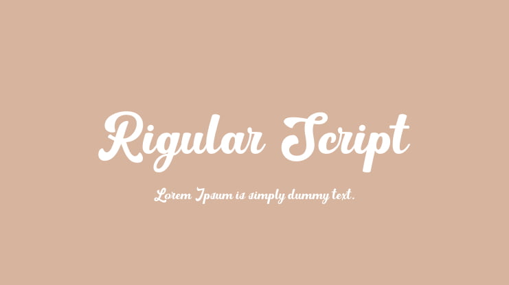 Rigular Script Font