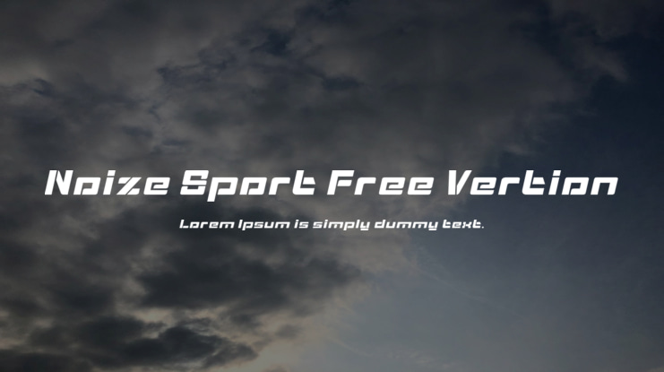 Noize Sport Free Vertion Font