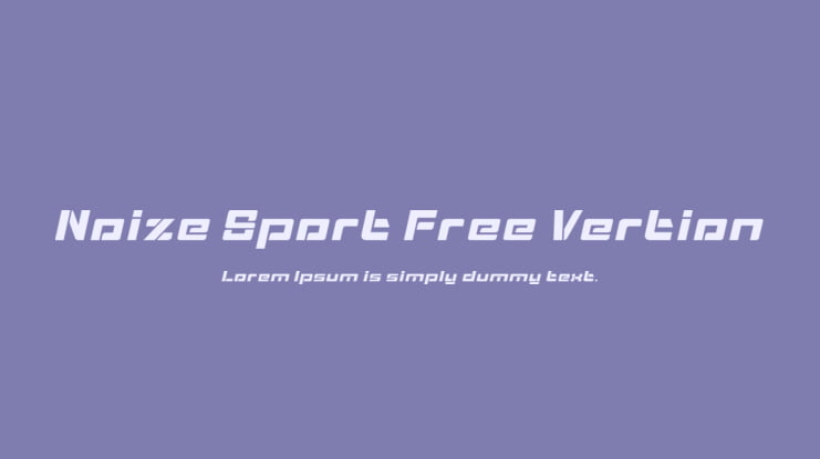 Noize Sport Free Vertion Font