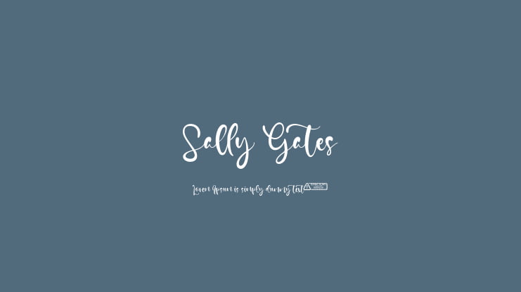 Sally Gates Font