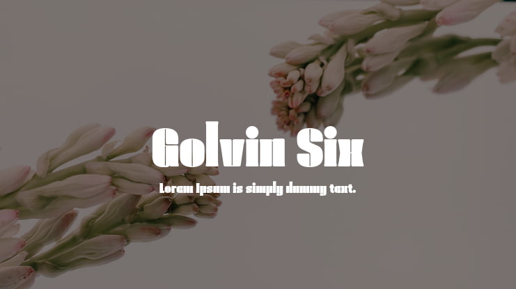 Golvin Six Font Family