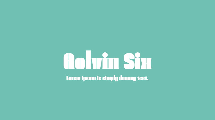Golvin Six Font Family