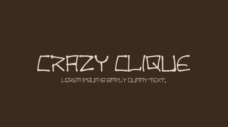 Crazy Clique Font