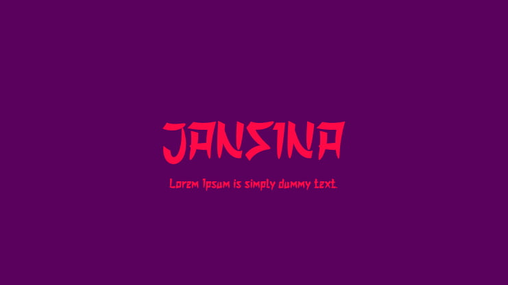 JANSINA Font