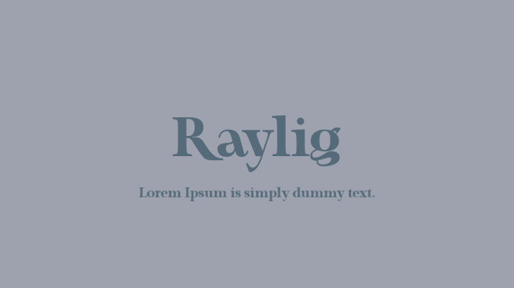 Raylig Font