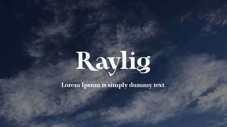 Raylig Font