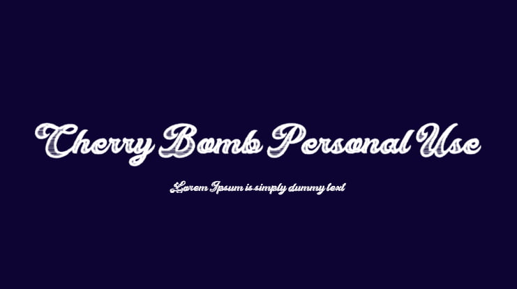 Cherry Bomb Personal Use Font