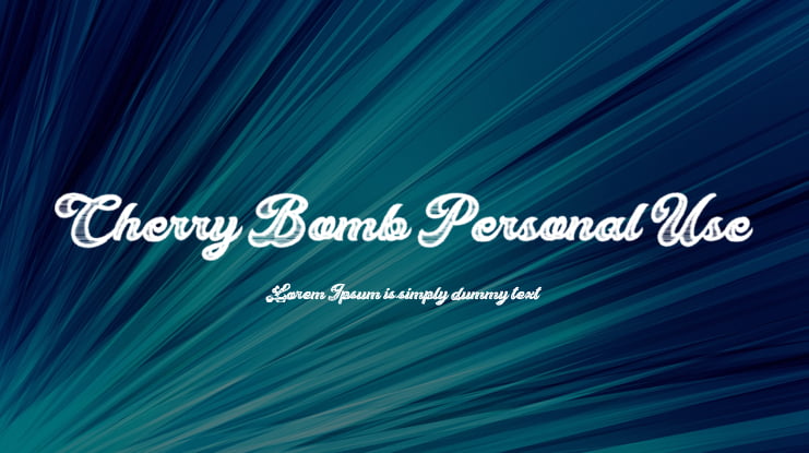 Cherry Bomb Personal Use Font