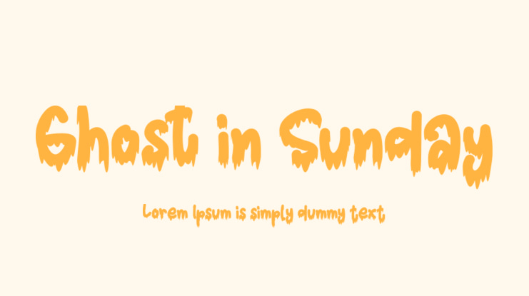 Ghost in Sunday Font
