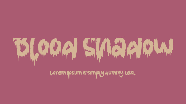 Blood Shadow Font