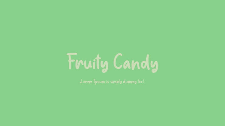 Fruity Candy Font