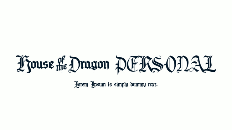 House of the Dragon PERSONAL Font Family
