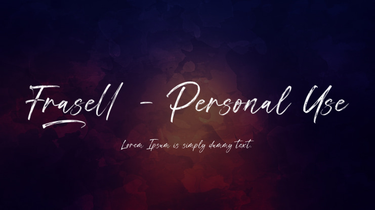 Frasell - Personal Use Font