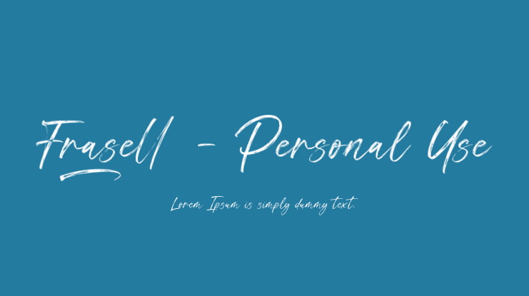 Frasell - Personal Use Font