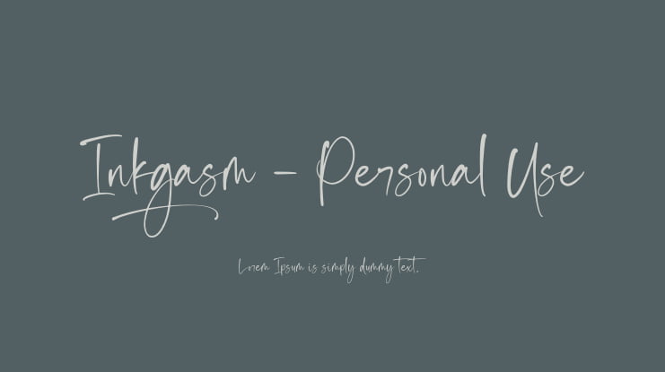 Inkgasm - Personal Use Font