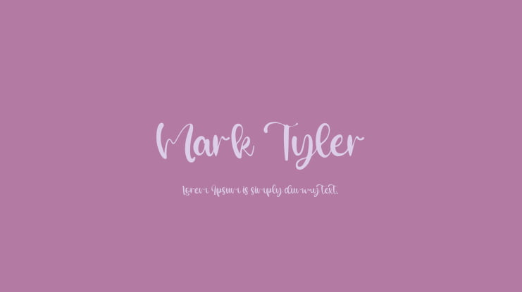 Mark Tyler Font
