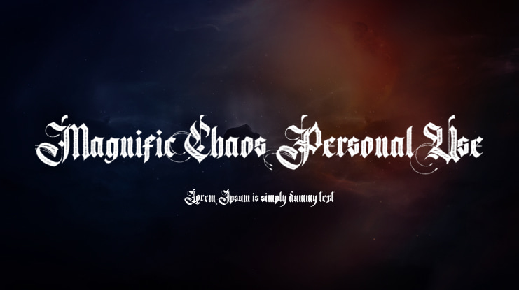 Magnific Chaos Personal Use Font