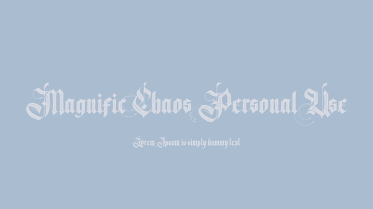 Magnific Chaos Personal Use Font