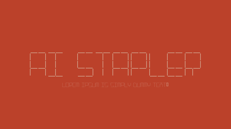 AI Stapler Font