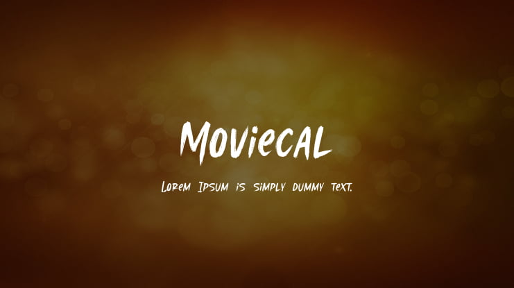 Moviecal Font