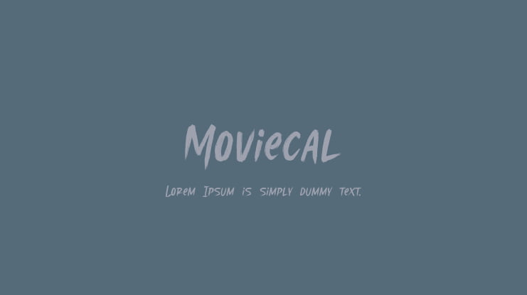 Moviecal Font