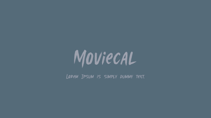 Moviecal Font