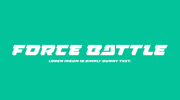 FORCE BATTLE Font