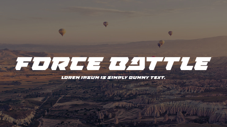 FORCE BATTLE Font