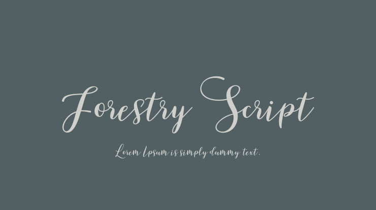 Forestry Script Font