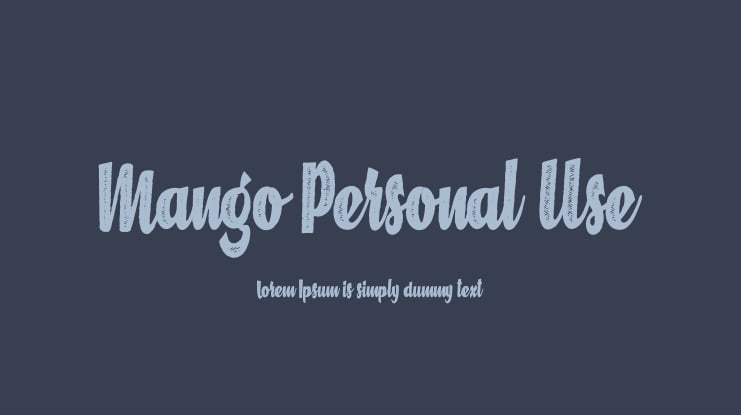 Mango Personal Use Font Family