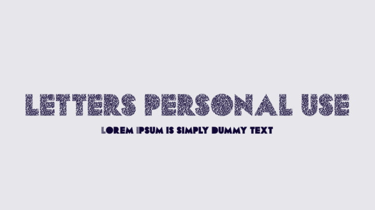 LETTERS PERSONAL USE Font Family