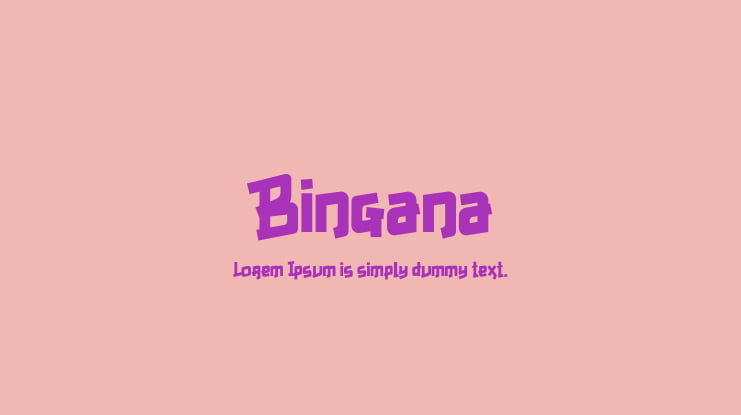 Bingana Font