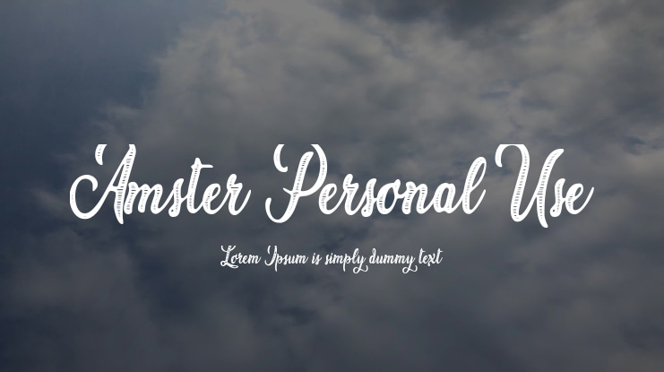 Amster Personal Use Font