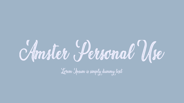 Amster Personal Use Font